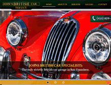 Tablet Screenshot of johnsbritishcarspecialist.com